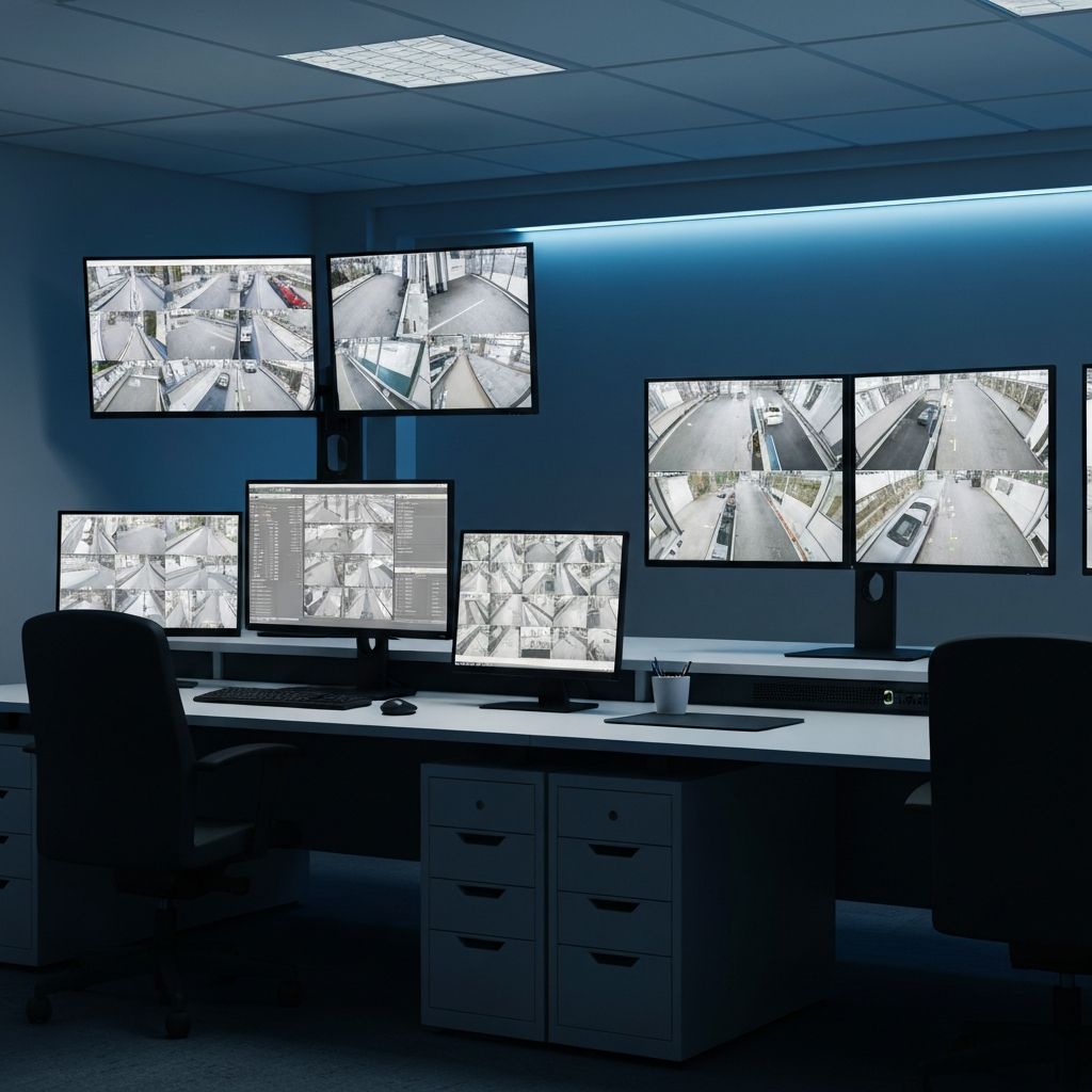 Professional security control room